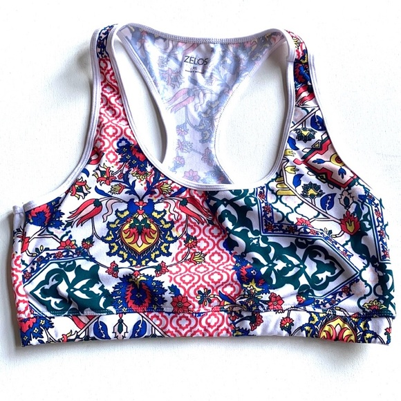 ZELOS tribal print sports bra, size XL - Picture 1 of 7